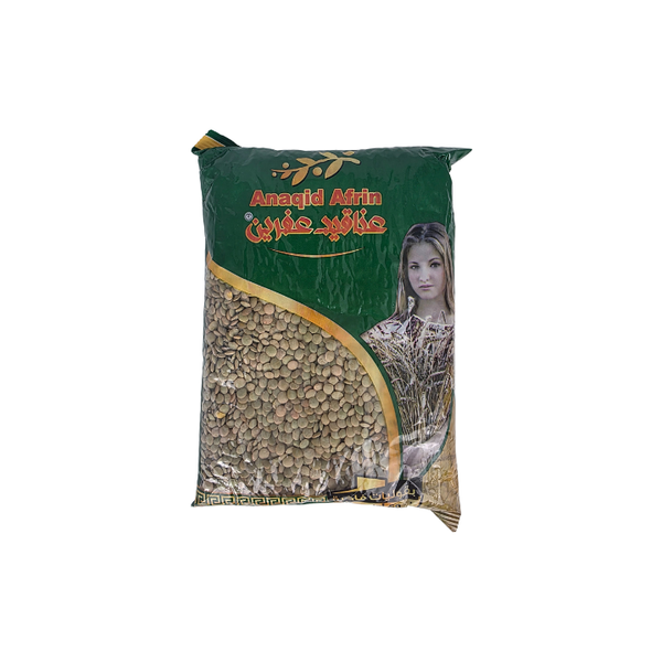 Anaqid Afrin green lentils with skin 900g