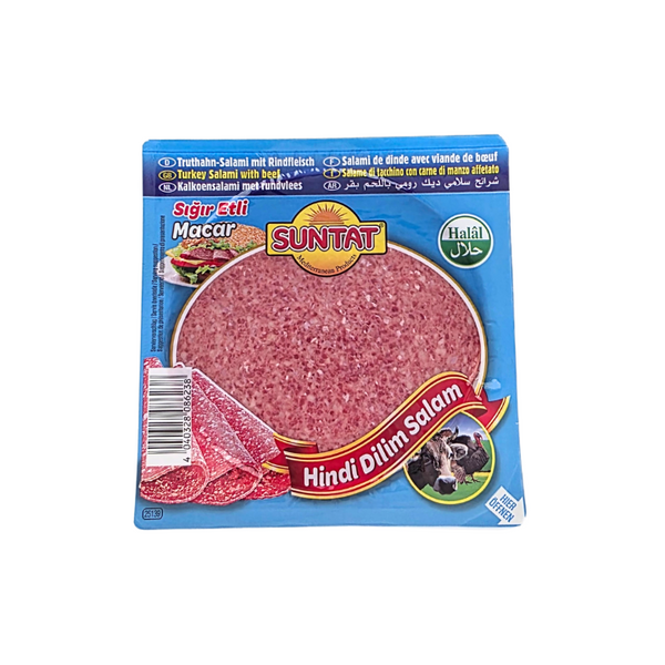 Suntat Truthahnsalami-Scheiben mit Rindfleisch 150g