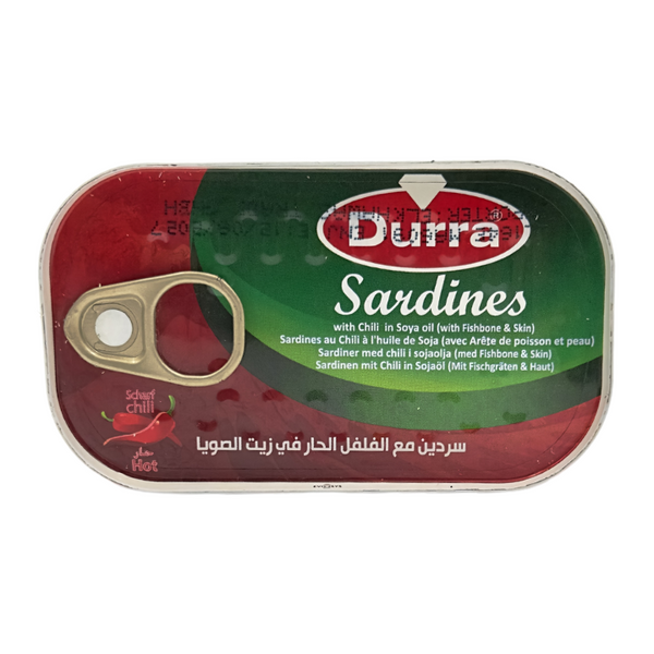 Durra Sardinen mit Chili in Sojaöl 125g - Otlob