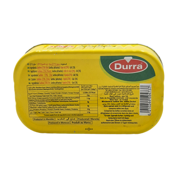 Durra Sardinen in Sojaöl 125g - Otlob