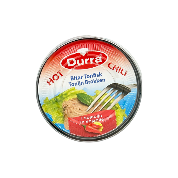 Durra hot Tuna pieces in Soja oil 160g