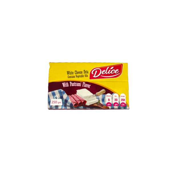 Deles White feta Cheese with Pastrami flavor 250g 