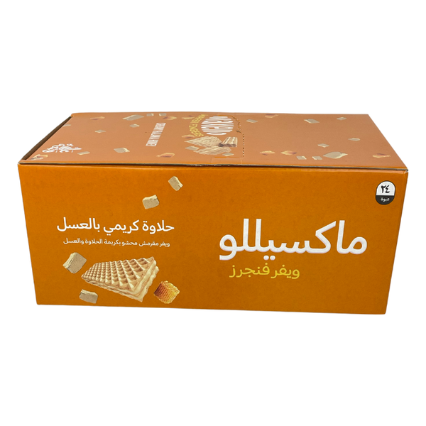 ماكسيلو اصابع الوافل عسل حلاوة كريمى 24 قطعة