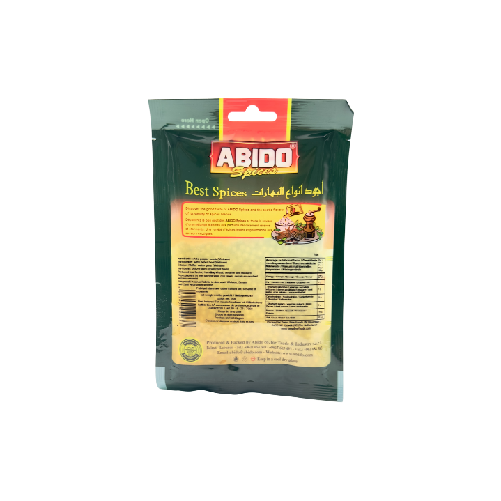 ABIDO Pfeffer Weiss (Ganz) 50g - Otlob