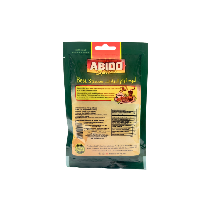 ABIDO Chili Rot (Gemahlen) 50g - Otlob