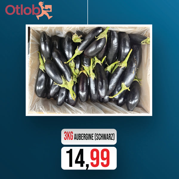 Ägyptische Schwarze Aubergine 3Kg Box (Versanddatum 13.11.2025)